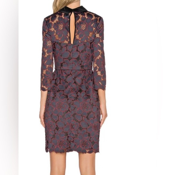 Trina Turk Killian Mini dress in black & brandywine color - Picture 4 of 4